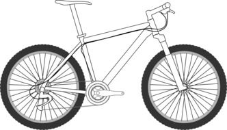 clipart of mountain sport bike