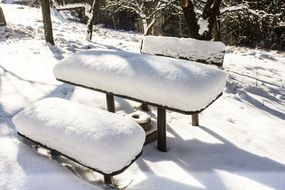 Dining table in winter