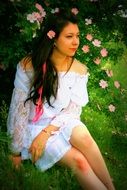 Girl in the white dress