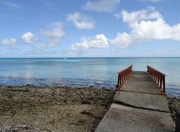 concrete bridge on the beach