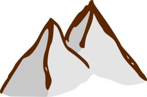 mountains top high drawing
