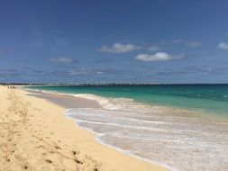 white sand on the tropical coast