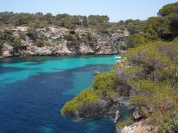 beautiful rocky coast, mediterranean sea