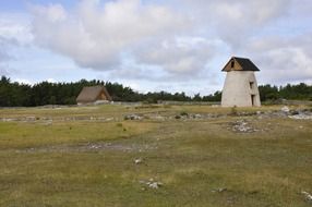 Landscape of windmills in Gotland