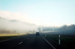 Fog on the road