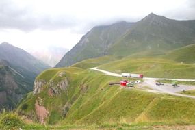 caucasus mountains road