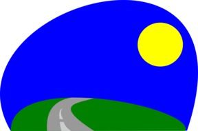 landscape road drawing