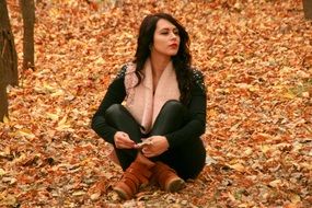 Picture of girl in a forest