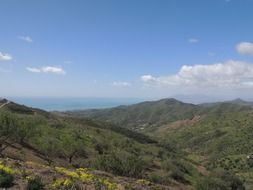 panorama of the sea in the province of moclinejo