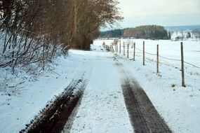 Landscape of Germany in winter