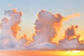 evening sky in the ocean