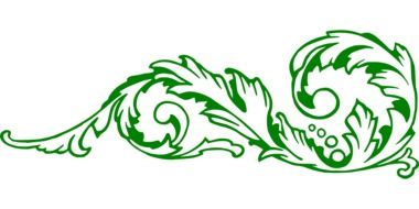 green leaves, floral ornament