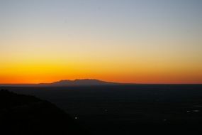 charming glow orange mountain sunset