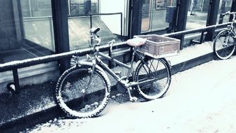 bike and snow