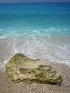 stone on a tropical beach