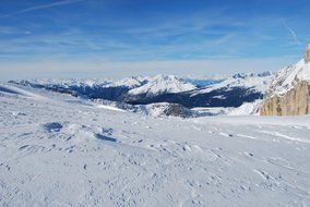 Snowy mountains in Italy