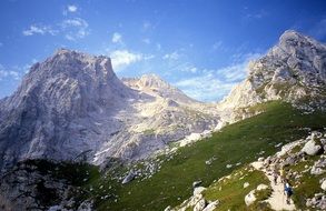 landscape of sunny day over the Gran Sasso mountain range