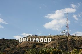 hollywood signs on the mountain