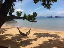 Summer vacation on a sand beach