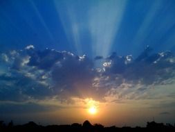sunset sky clouds