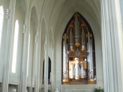 interior of a church in reykjavik