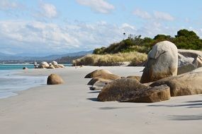 tasmania beach rock australia