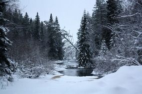 winter river in finland