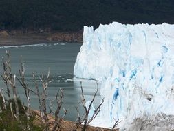 Perito Moreno Glacier, blue ice in wilderness, argentina