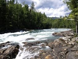 panoramic view of a murtle river in british columbia