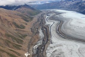 Panorama of the glacier in Kluane National Park