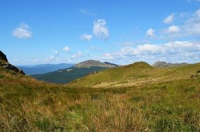 panorama of the mountains against the blue sky