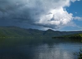 thunderstorm on the canim lake