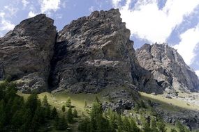 gray rocks in Valle d'aosta