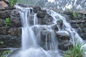 Landscape of the waterfall