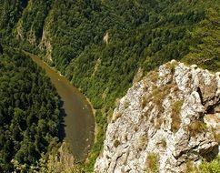 aerial vieew of Dunajec river