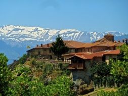 hilltop meteora monastery in Greece