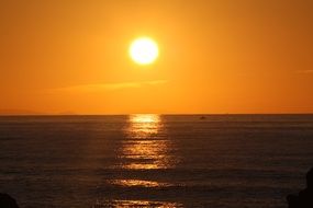 Picture of sunset on a sea