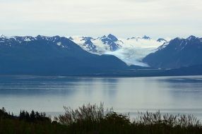 glacier on the coast of alaska