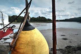 yellow buoy navigation marine