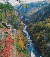 Landscape of river and mountains