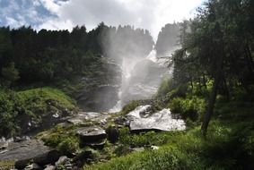 surprising beauty waterfall landscape
