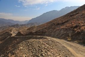 road in hills of afghanistan