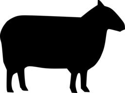 sheep animal agriculture silhouette drawing