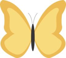 drawing of a yellow butterfly