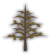 tree fall autumn drawing