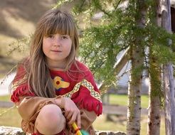 girl in the indian costume