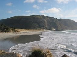 scenic sea coast, new zealand, aramoana