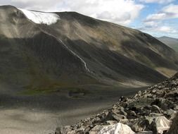 riverbed on the mountain in sweden