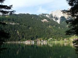 haldensee lake near the alps