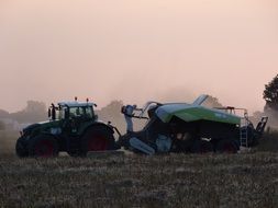 Tractor in a field